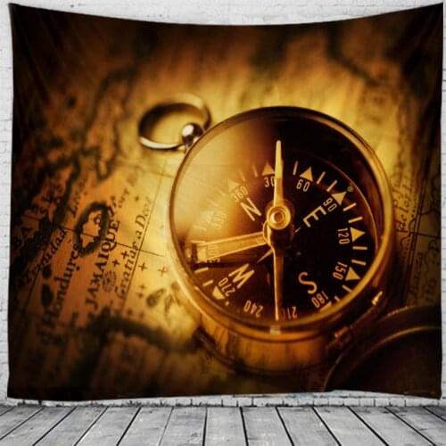 Map of The Creative World Compass Tapestry Wall Hanging Bed Spread Beach Towel Table Cloth Yoga Mat 250*180CM Large Size