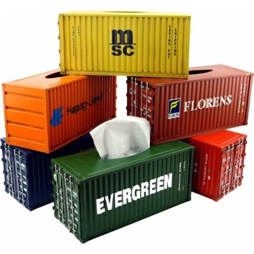 Creative Industrial Style Container Tissue Box Pen Holder Paper Towel Tray Coffee Shop Bar Home Pumping Box Storage Decoration