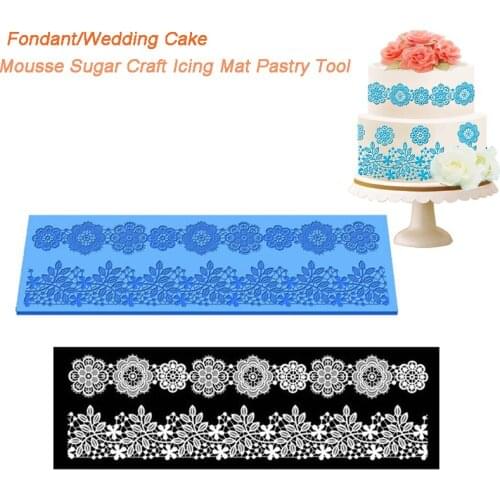 Lace flower pattern border Silicone Mold Cake Decorating Pastry Baking Tools For Fondant Cakes Wedding Tools Mousse Sugar Craft