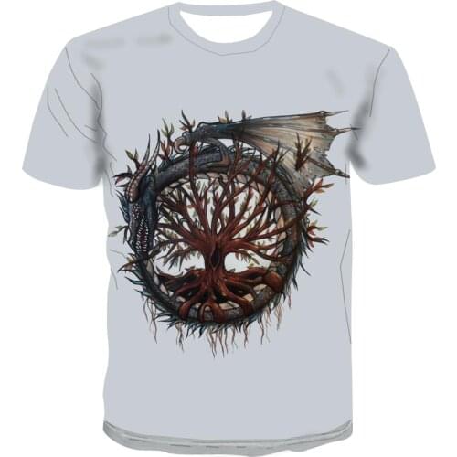 2020 summer fashion mens top 3D T-shirt boy funny dizzy hypnotic color print T-shirt white simple creative design t-shirt