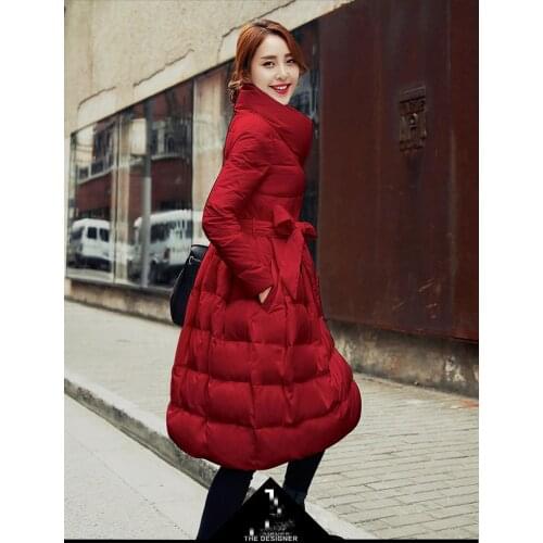 2018New Slim lace down jacket seem thin cloak type coat winter fashion hot-selling products plus size