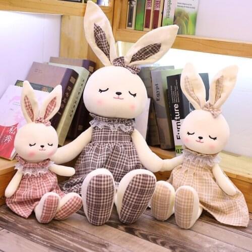 45-90CM Cute Skirt Rabbit Plush Toys Super Soft Bunny Stuffed Plush Animal Baby Toys Doll Baby Accompany Sleep Toy Kids Gifts