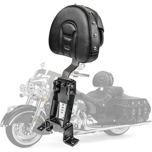 Driver Backrest Pad Rider Sissy Bar Back Rest With Pocket For Indian Chief Classic, Chieftain, Roadmaster, Chief Vintage, Chief