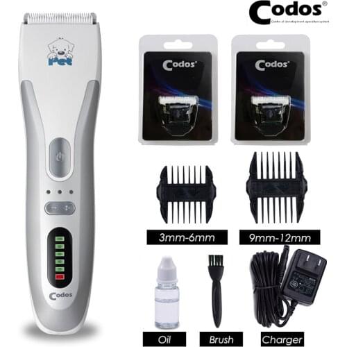 Codos CP8100 Professional Pet Dog Hair Trimmer Cat Dog Electric Shaver Rechargeable Pet Grooming Clipper Hair Cutting Machine