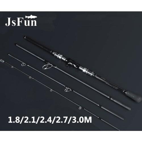 Lure Fishing Rod Carbon Spinning Casting Double Wheel Seat Multi-function M Power 1.8M2.1M2.4M2.7M3.0M Portable Fishing Rod YG21