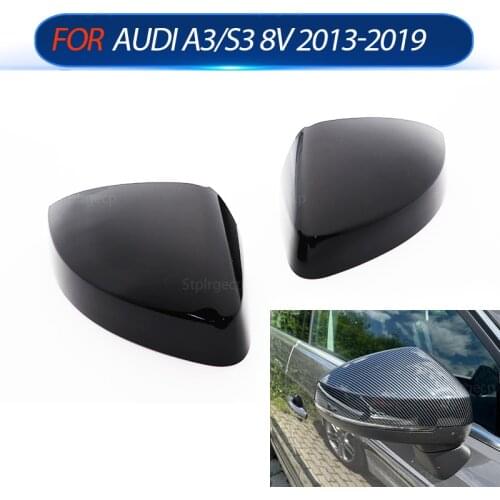 Replacement Side Mirror Cap Covers for Audi A3 S3 8V RS3 Glossy Pearl Black 2013 2014 2015 2016 2018 2017 2019