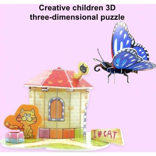 Building Blocks Motorcycle Jigsaw Self-assembling Educational Paper Creative Airplane Puzzle for Children