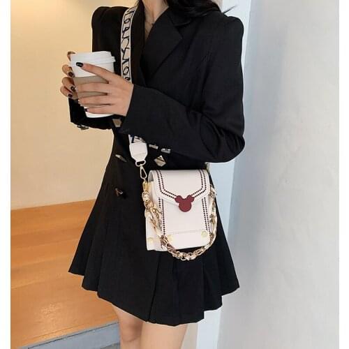 Super Mini PU Leather Crossbody Bags For Women 2021 Fashion Summer Shoulder Handbags Female Travel Chain Bag сумки