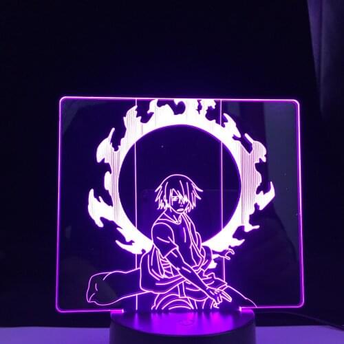 Anime Fire Force Led Light Benimaru Shinmon for Bedroom Decoration Nightlight Birthday Gift Room Decor Table 3D Lamp