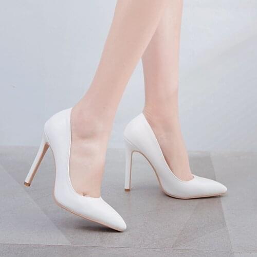Women Pumps Fashion White High Heels Lady Wedding Shoes Ladies Stiletto