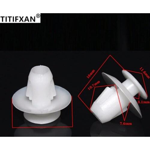 10pcs Car Vehicle tailgate trim wheel eyebrow fender trim white clips snap for Toyota Prado Land cruiser plastic fasteners