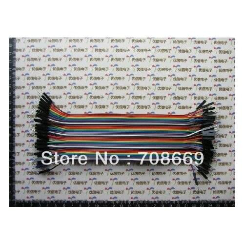 2pc/lot x40pin male to male Dupont Wire Cable Line 1p-1p pin Connector 20cm