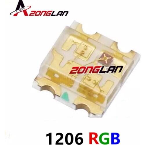 2000pcs 1206 RGB Common Anode SMD 1206 LED Bead 3227 RGB Tricolor Red Green Blue Ultra Bright SMD LED Light Emitting Diode