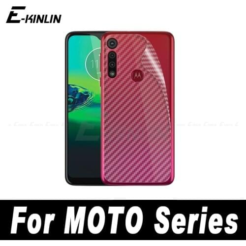 2pcs/lot Soft 3D Carbon Fiber Back Cover Protective Film For Moto G9 G8 Play Plus Power Lite Rear Screen Protector Not Glass
