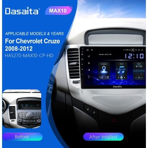 Dasaita 9" Car Android 10.0 Radio DSP BT 5.0 GPS Navigation for Chevrolet Cruze 2018-2012 4GB+64GB 1 Din Head Unit with Carplay