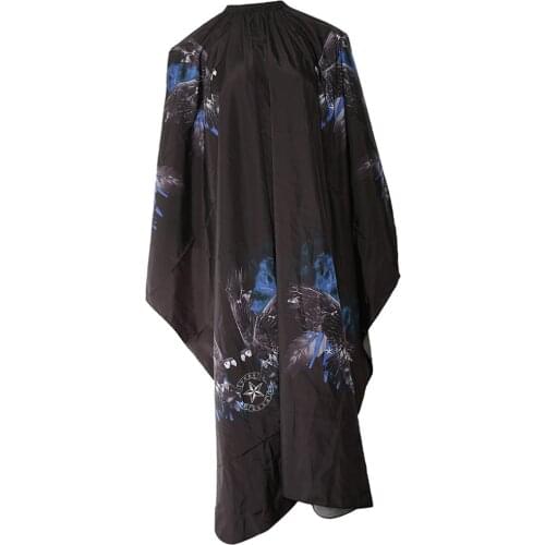 Large Hair Cutting Hairstyling Salon Barber Cape Gown Apron Waterproof Black