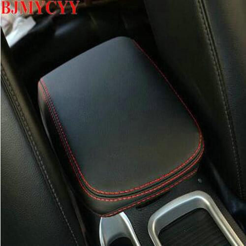 BJMYCYY Car-styling Interior trim for automobile armrest case decorative sleeve Accessories For Nissan Sylphy 2012-2019