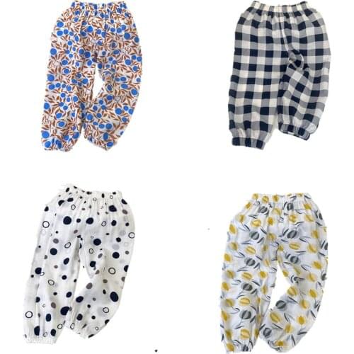 Kids Bottoms Anti-mosquito Pants for Summer Baby Pantalettes Ice Silk Boys Girls Bloomers Clothes Childrens Pyjama Trousers
