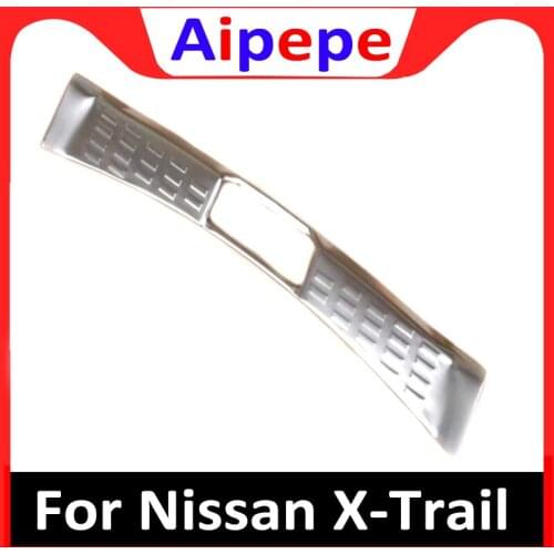 For Nissan X-Trail X Trail T32 2014-2017 Stainless Steel Rear Bumper Protector Sill Trunk Guard Cover Trim Car Accessories