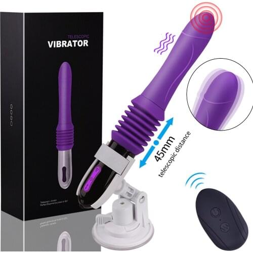 Thrusting Dildo Vibrator Automatic G spot Vibrator with Suction Cup Sex Toy for Women Hand-Free Sex Fun Anal Vibrator for Orgasm