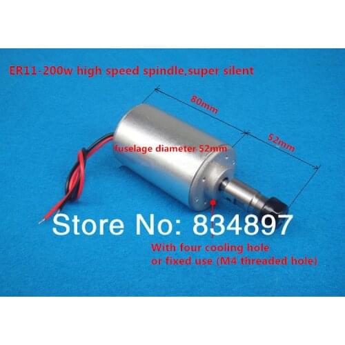 Engraving machine spindle ER11 200W high speed spindle rush air cooled PCB spindle moto 1pcs