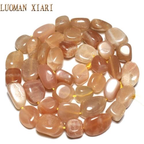 Wholesale Gravel irregular Shape 7-11 mm Natural Orange Sun Stone Beads For Jewelry Making DIY Bracelet Necklace Stand 15