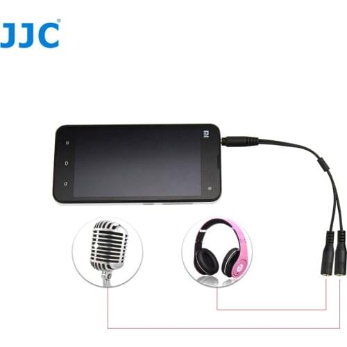 JJC Cellphones Terminal Connector Monitor Headphone Mic Convert Cables for SAMSUNG cellphones for iPhone 4s 5 5s 6