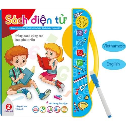 Arabic/Vietnamese English Language Reading Book Multifunction Learning E-Book Help Children Fruit Animal Cognitive For Kids Gift