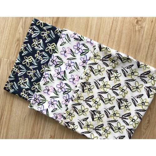 Fashion Brief strokes floral pattern vintage fabric Retro style cotton fabric for DIY Bag shirt dress cloth 1meter