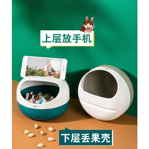 Desktop Trash Bin Cute Trumpet Office Living Room Table Coffee Table Creative Trending Mini Storage Bucket