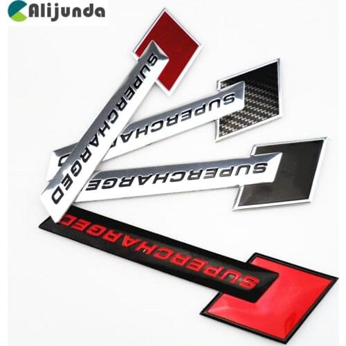 New 3D Metal Motorsport SUPERCHARGED Car styling Emblem Badge Sticker for Audi A-series C-series S-series SQ-series RS-series