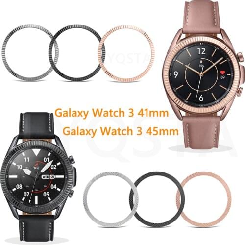 New style For Samsung Galaxy Watch 3 41mm/45mm metal Bezel Styling Ring Frame Case Cover Protection Stainless Steel Bezel Ring
