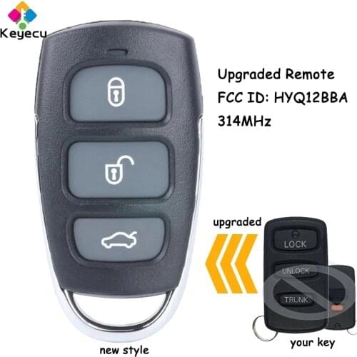 KEYECU Upgraded Remote Control Car Key With 3+1 4 Buttons & 314MHz - FOB for Mitsubishi Lancer Galant Eclipse 2001-2006 HYQ12BBA