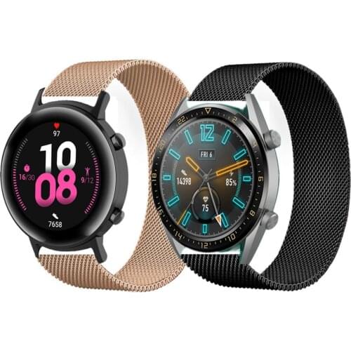 20MM/22MM Milanese Straps For Huawei Watch GT 2 46MM/42MM GT 2 Pro/Honor GS Pro/ES Smart Band Magnetic Loop For Honor Magic 2 1