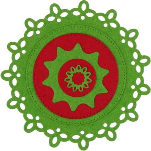 SCD631 Flower Circle Metal Cutting Dies For Scrapbooking Stencils DIY Album Cards Decoration Embossing Folder Die Cuts Tool New