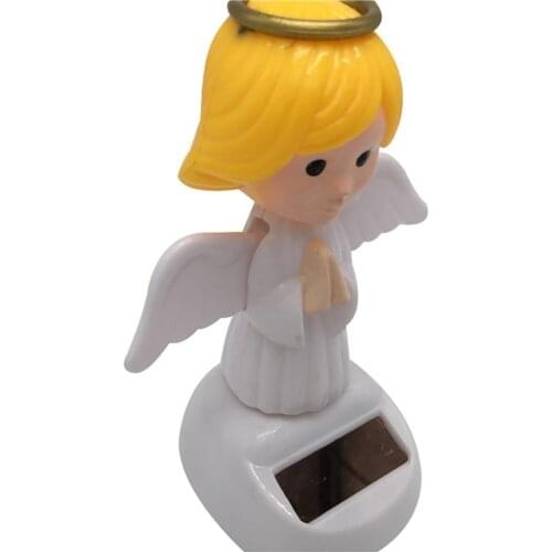 Solar Power Auto Decor Ornament Automatical Swing Angle Car Interior Dashboard Ornaments Interior Accessories