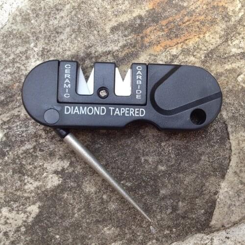 Knife Sharpener Everything For The Kitchen Outdoor Pocket Folding Knives Sharpener Ceramic Carbide Diamond Tapered Tools