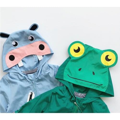 Tonytaobaby Autumn Clothing New Style Baby Hippo Frog Cute Coat Thin Toddler Jacket Girls Coats