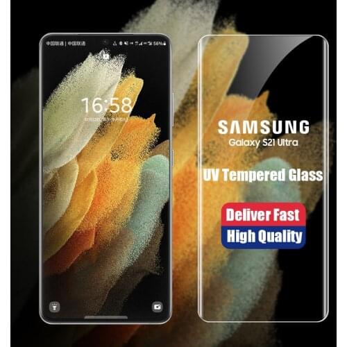 VALAM Liquid Full Glue Tempered Glass For Samsung Galaxy S21 UItra Plus UV Glass For Galaxy S21 Plus UItra 5G Screen Protector
