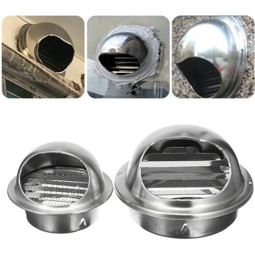 Stainless Steel Ventilation Exhaust Grille Wall Ceiling Air Vent Grille Ducting Cover Outlet Heating Cooling Waterproof Vent Cap
