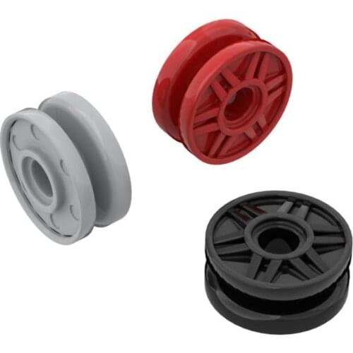 BuildMOC 56902 18x8mm wheel hub big pulley For Building Blocks Parts DIY Construction Classic Brand gift