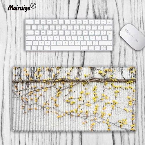 Mairuige Yellow Flower Art High Quality Print PC Large Size Mouse Pad Mechanical Keyboard Rubber Mat Household Table Mat Gift