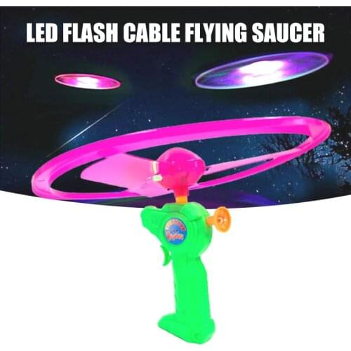 Fun Rotating Flying Toy LED Light Processing Flash Flying Toy for Children Outdoor Play LBV