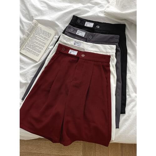 Shorts Womens Summer Temperament Age Reducing Womens 2021 New Korean Minority Design Versatile High Waist Wide Leg Pants