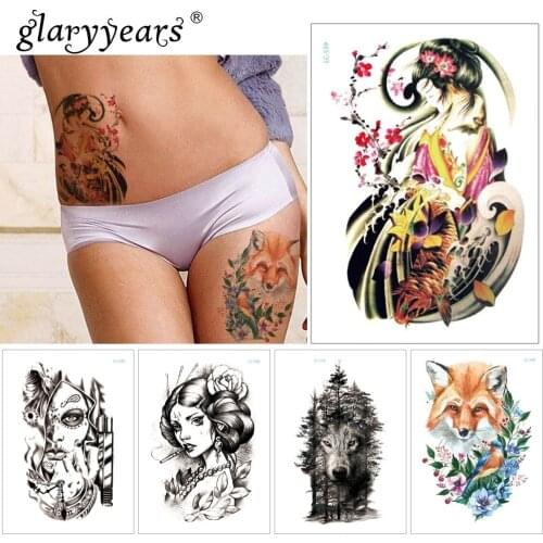 Glaryyears 1 Sheet Waterproof Temporary Tattoo Sticker Hot Animal Makeup Small Body Art 25 Designs For Men Woman LC Link 02