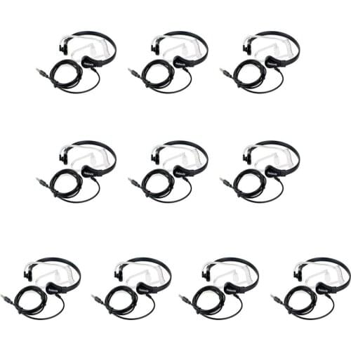 10pcs 1 Pin 3.5mm Throat MIC Headset Covert Air Tube Earpiece For Mobile Phones New C9019A