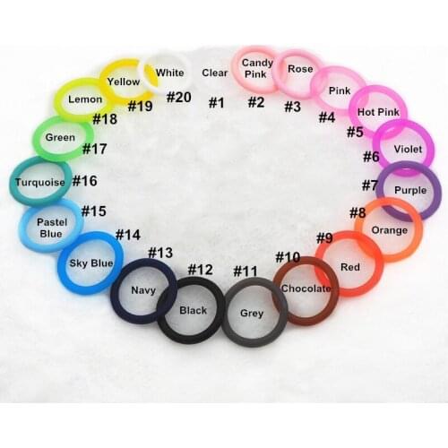 Chenkai 10pcs silicone adapter O rings for Baby NUK MAM Pacifier Dummy Nursing Pendant Toy Gift Inner Diameter 21.5mm
