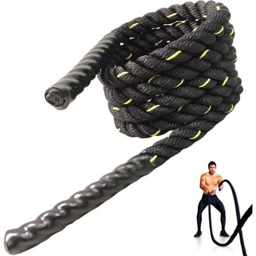 3M Heavy Jump Rope Skipping Rope Crossfit Battle Ropes Power Training Improve Strength Building Muscle For Workout Fitness