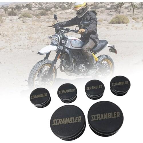 6PCS Frame Hole Cover Caps Plug Decor For Ducati Scrambler 800 400 2013 2014 2015 2016 2017 2018 2019 2020 Models Frame Cap Set