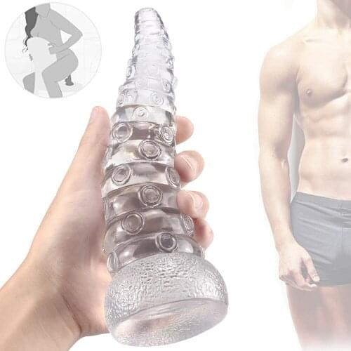 Large Particles Octopus Tentacle Anal Plug With Suction Cup Dildo G-Spot Butt Plug Prostater Massager Couple Orgasm Sex Products